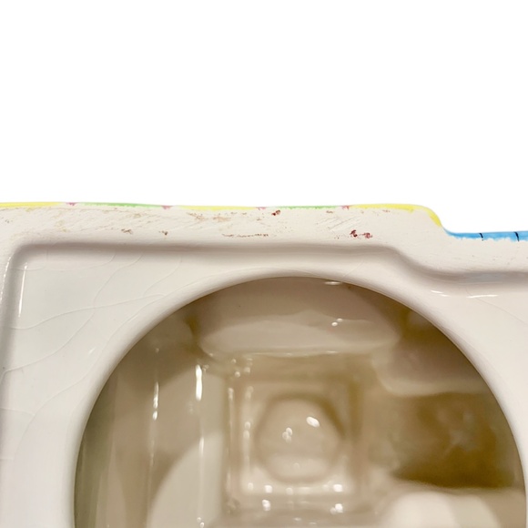 Vintage Ceramic Birthday Cake Pedestal Stand with Presents Server - Picture 10 of 13